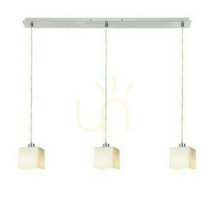 Rendl DADOS III 80 Pendelleuchte, Opalglas/Chrom, 3×E27 small 1