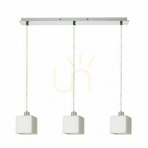 Prüfen Lineare Pendelleuchte Rendl DADOS III 60, Opalglas/Chrom, 3×E27 max. 11 W