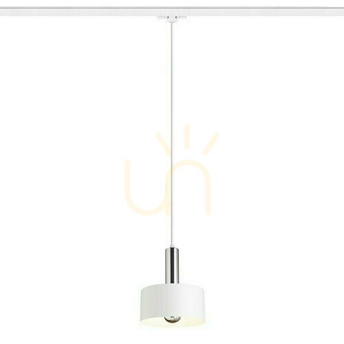 Prüfen Giulia 20 To 3 Phase Pendelleuchte. Schiene Weiß Chrom 230 V E27 40 W.