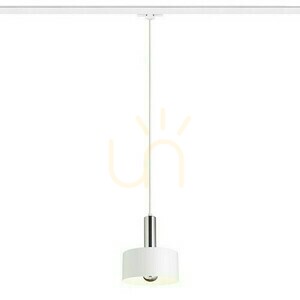 Giulia 20 To 3 Phase Pendelleuchte. Schiene Weiß Chrom 230 V E27 40 W. small 1