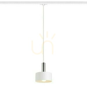 Giulia 20 To 3 Phase Pendelleuchte. Schiene Weiß Chrom 230 V E27 40 W. small 0