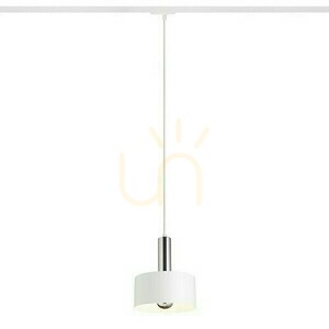 Giulia 20 To 1 Phase Pendelleuchte. Schiene Weiß Chrom 230 V E27 40 W. small 1