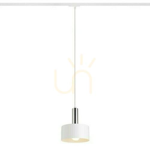 Prüfen Giulia 20 To 1 Phase Pendelleuchte. Schiene Weiß Chrom 230 V E27 40 W.