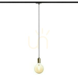 Araq Pendelleuchte für 1 Phase. Schiene Gebürstetes Messing/Schwarz 230 V E27 42 W. small 0