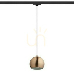 Agneta Pendelleuchte für 3 Phasen. Schienen Gebürstetes Kupfer 230 V E27 40 W. small 1
