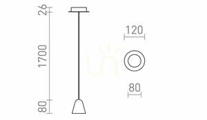 Rendl STIG R13940 LED-Pendelleuchte schwarz 6,8 W 3000 K small 6