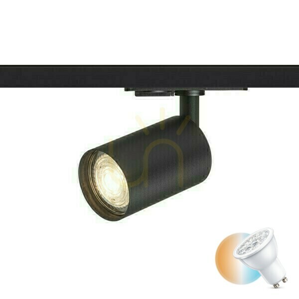 Kolejnicový reflektor pro 1fázovou lištu Rendl DUDE černý GU10 9 W R13927