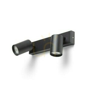 Dude Ii Schwarz 230 V Led Gu10 2x9 W Anbaulampe. small 1