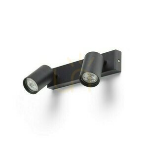 Dude Ii Schwarz 230 V Led Gu10 2x9 W Anbaulampe. small 3
