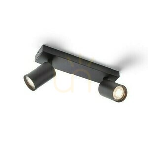 Dude Ii Schwarz 230 V Led Gu10 2x9 W Anbaulampe. small 4