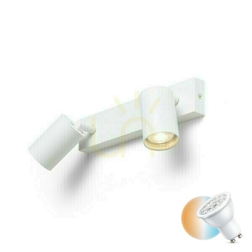 Prüfen Dude Ii Anbaulampe Weiß 230 V Led Gu10 2x9 W.