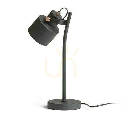 Prüfen Celeia Tischlampe Schwarz Matt Gebürstetes Kupfer 230 V E27 40 W.