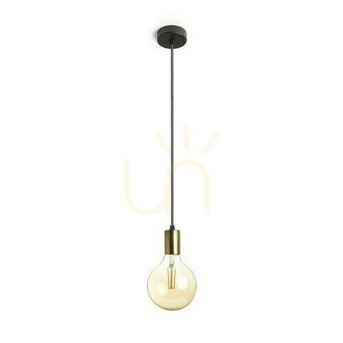 Prüfen Araq Pendelleuchte Brushed Brass/Schwarz 230 V E27 42 W.