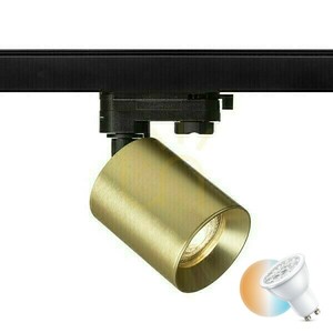 Rendl Dario R13875 3-Phasen-Schienenstrahler – Messing gebürstet, GU10 small 0