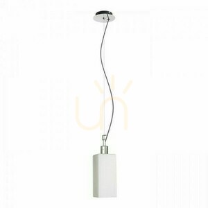 Liz New Opal Glas/Chrom Pendelleuchte 230 V E27 28 W. small 2