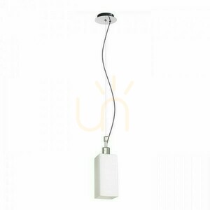 Liz New Opal Glas/Chrom Pendelleuchte 230 V E27 28 W. small 0