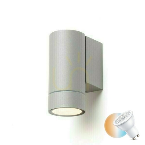 Prüfen Außenwandleuchte Mizzi New I Wandleuchte Silber Grau 230 V Gu10 35 W Ip65