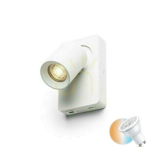 Prüfen Wandleuchte Voltera Usb Wandleuchte Weiß 230 V Gu10 50 W.