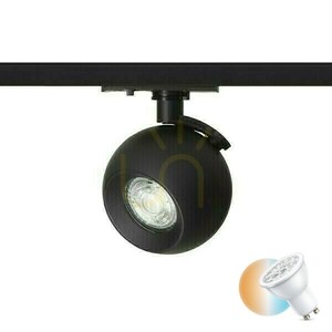 Siena Spotlight für 1 Phase. Schienen Schwarz 230 V Gu10 50 W small 0
