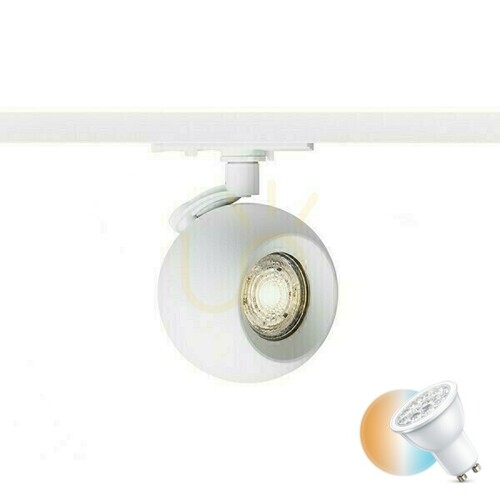 Prüfen Siena Spotlight für 1 Phase. Schiene Weiß 230 V Gu10 50 W.