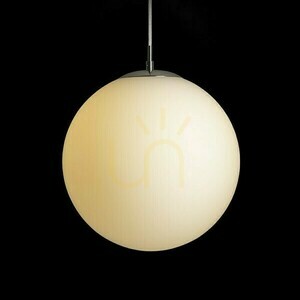 Luna 30 Opal Glas/Chrom Pendelleuchte 230 V Led E27 15 W. small 3