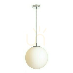 Luna 30 Opal Glas/Chrom Pendelleuchte 230 V Led E27 15 W. small 4