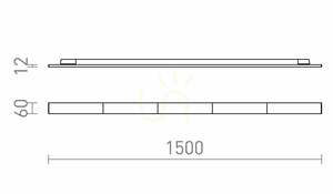 Lineare Stromschienenleuchte Rendl FLATLINE 150 R13732 für 3-Phasen-Schienen, weiß, LED 50 W, 3000 K small 6