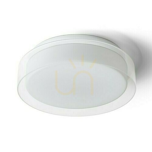 Prüfen Badezimmerlampe Venedig Led 30 Decke Transparentes Glas/Opalglas/Chrom 230 V 12 W Ip44 3000 K