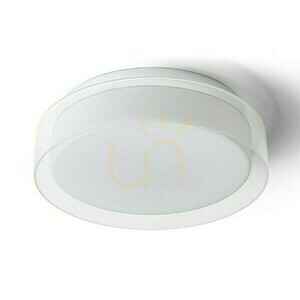Badezimmerlampe Venedig Led 30 Decke Transparentes Glas/Opalglas/Chrom 230 V 12 W Ip44 3000 K small 0