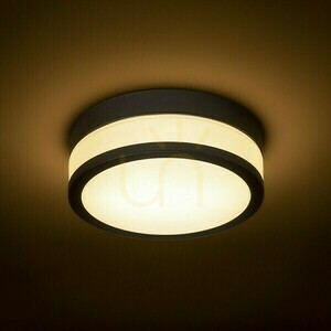 Cira Led 23 Badezimmer-Deckenleuchte Opalglas/Schwarz 230 V 12 W Ip44 3000 K small 2