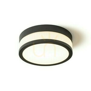 Cira Led 23 Badezimmer-Deckenleuchte Opalglas/Schwarz 230 V 12 W Ip44 3000 K small 0