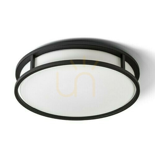 Prüfen Badezimmer-Deckenleuchte GRANDE LED 35 Rendl R13679 schwarz Opalglas LED 24W 1700 lm 3000 K IP44 ø37,5 cm