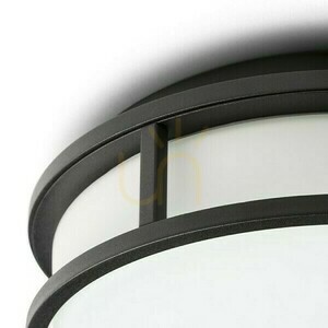 Badezimmerlampe Grande Led 25 Decke Opal Glas/Schwarz 230 V 12 W Ip44 3000 K small 3