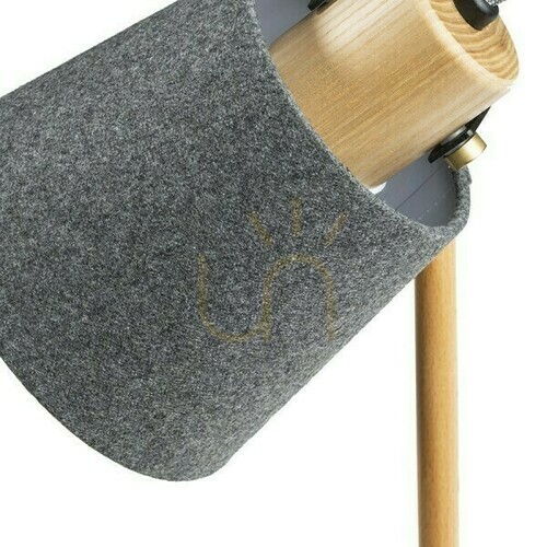 Prüfen Wandleuchte Choupette Adjustable GrauSchwarz Textil/Holz 230 V E27 15 W.