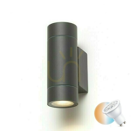 Prüfen Außenwandleuchte Mizzi New Ii Wandleuchte Anthrazit 230 V Gu10 2x35 W Ip65