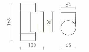 Rendl MIZZI NEW II R13643 Außenwandleuchte anthrazit, 2 × GU10, IP65 small 5