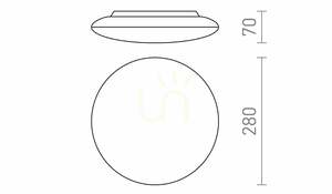LED-Deckenleuchte Rendl SASSARI R13642, weiß, 28 cm, 24 W, 3000 K, IP65 small 2