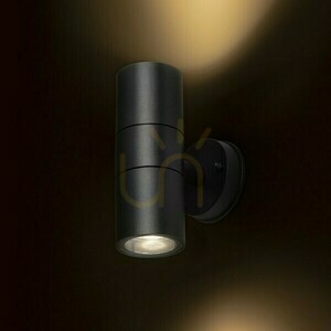 Außenwandleuchte Sorano Ii Schwarz Kunststoff 230 V Led Gu10 2x8 W Ip44 small 1