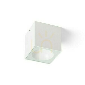Außen Plafonds Senza Sq Decke Weiß Transparentes Glas 230 V Led 6 W Ip65 3000 K small 1