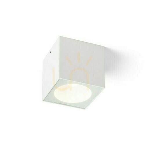 Prüfen Außen Plafonds Senza Sq Decke Weiß Transparentes Glas 230 V Led 6 W Ip65 3000 K