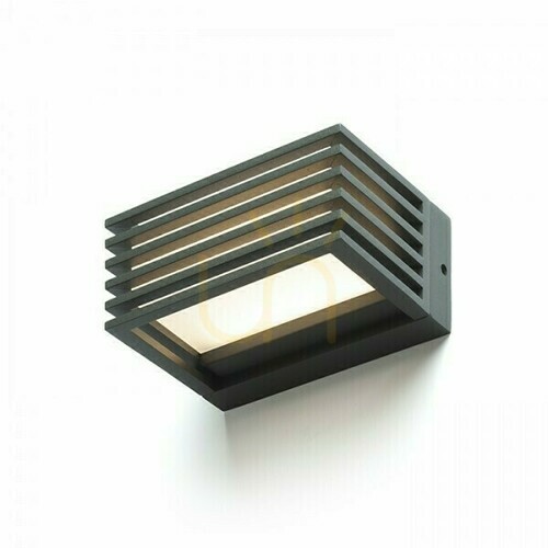 Prüfen Wandleuchte Claire 14 Wandleuchte Anthrazit Milch Acryl 230 V Led 6 W Ip54 3000 K