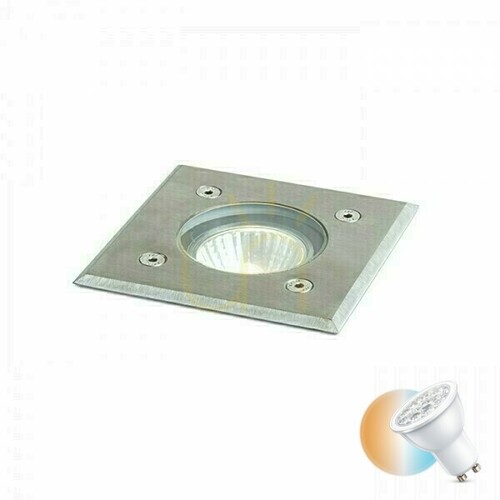 Prüfen Orbu Sq 10 Edelstahl Außeneinbauleuchte 230 V Led Gu10 15 W Ip67