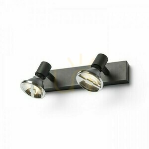 Wand- und Deckenstrahler Rendl TRICA II schwarz 2 × GU10 2 × 25 W R13374 small 5