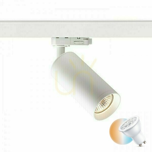 Prüfen Belenos Strahler für 3-Phasen-Schiene Weiß 230 V Led Gu10 9 W.