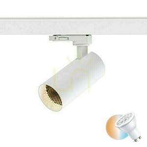 Forza Strahler für 3-Phasen-Schiene Weiß 230 V Led Gu10 10 W. small 0