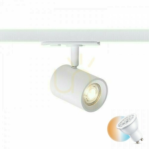 Prüfen Cadenza Strahler für 1 Phase Weiß 230 V Led Gu10 10 Watt Bus.