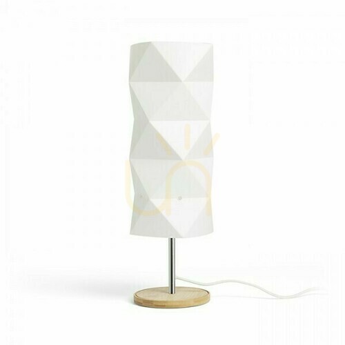 Prüfen Zumba Tischleuchte Weiß PVC/Holz/Chrom 230 V E14 11 Watt.