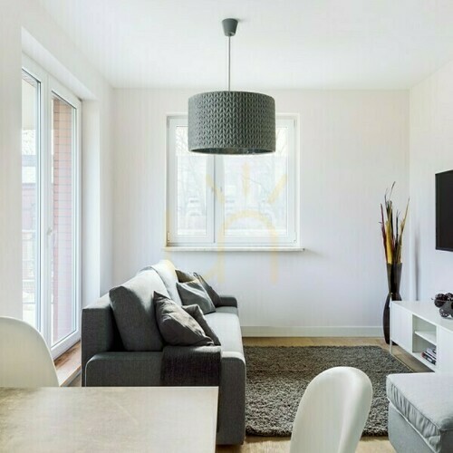 Prüfen Aino 40 Grau Chrom Pendelleuchte 230 V E27 28 W.