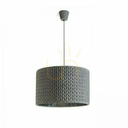 Prüfen Aino 40 Grau Chrom Pendelleuchte 230 V E27 28 W.