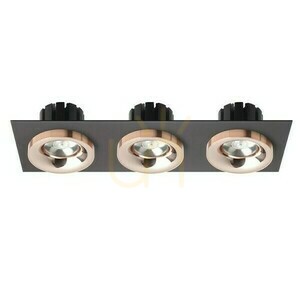 Sharm Sq Iii Einbauleuchte Schwarz Kupfer/Kupfer 230 V Led 3x10 W 24° 3000 K small 1